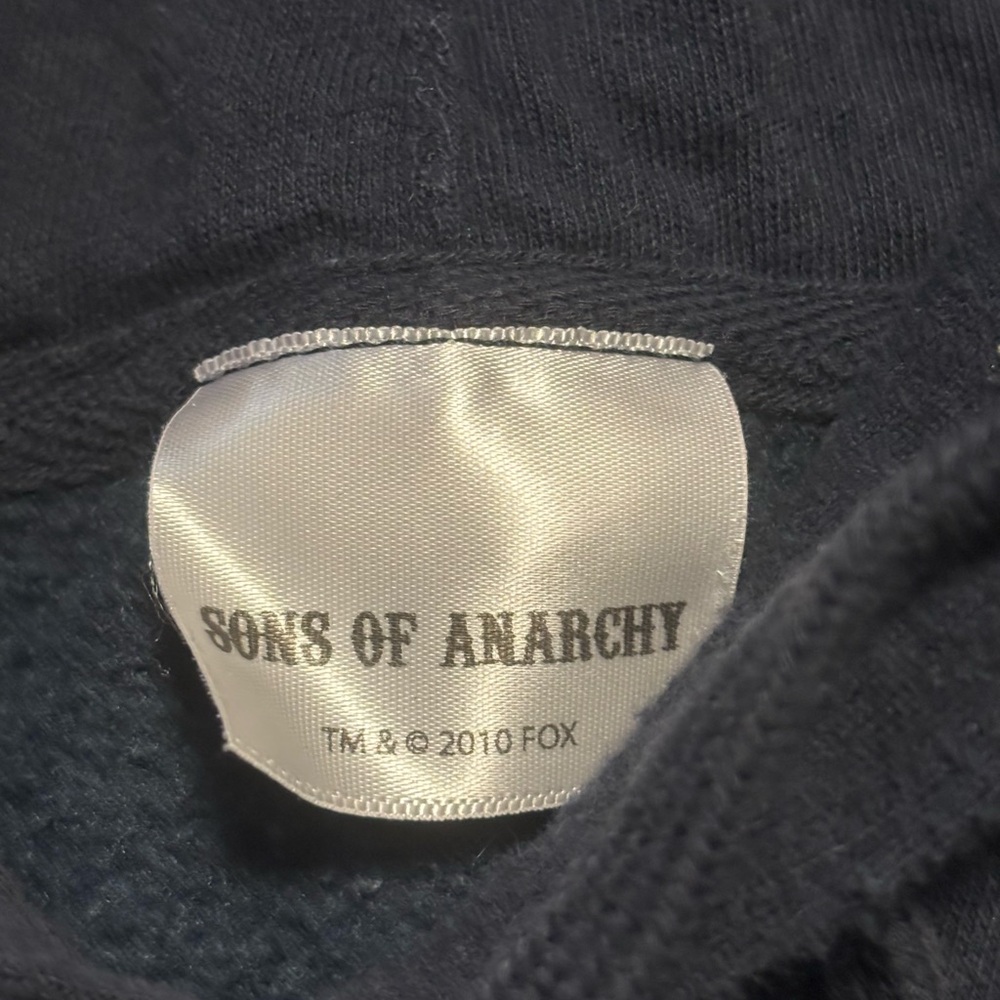 Sons of Anarchy Grim Reaper Hoodie XXL Navy Blue FX Pullover - Picture 5 of 6
